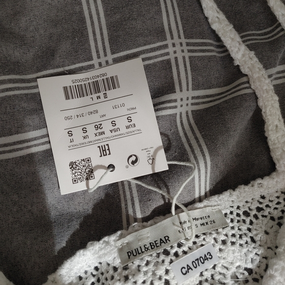 NWT crochet knit top summer loose fit tank cropped top - Picture 2 of 5